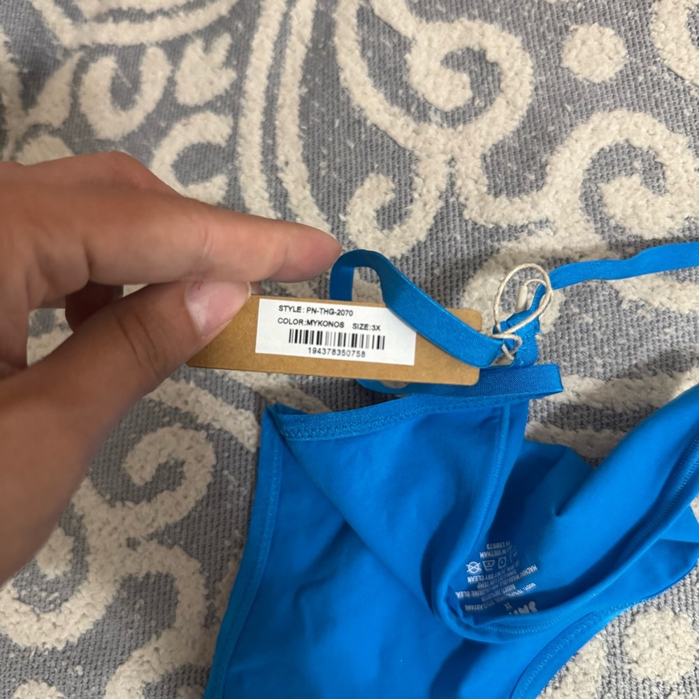 Skims Size 3x mykonos Blue High Rise Thong PN-THG-2070 NWT - Picture 3 of 6